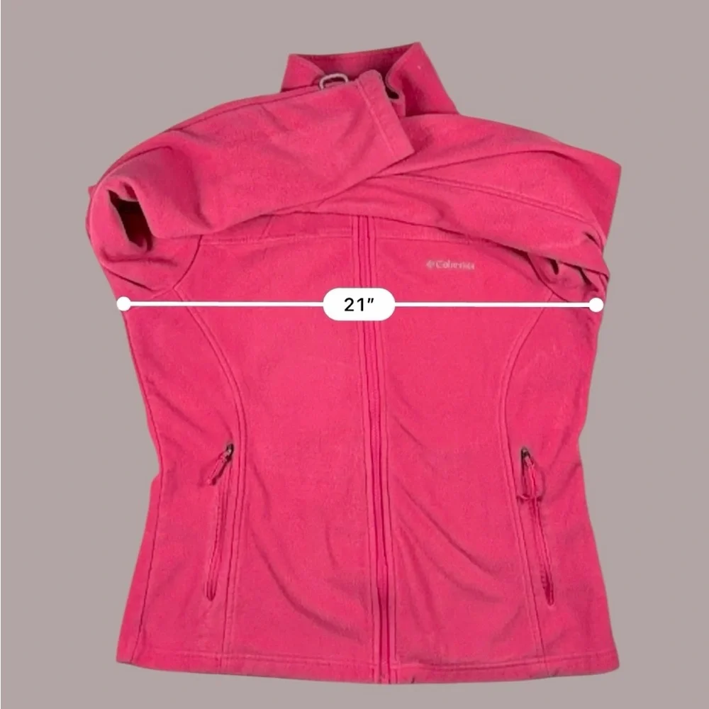 Columbia Women’s Pink Fleece Full Zip Jacket L – Style